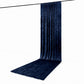 5ft x 18ft Premium Crushed Velvet Backdrop Curtain Navy Blue – Ceiling Drapery Panel & Wedding Backd