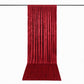 5ft x 18ft Premium Crushed Velvet Backdrop Curtain Red – Ceiling Drapery Panel & Wedding Backdrop wi