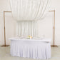 5ft x 18ft Premium Crushed Velvet Backdrop Curtain White – Ceiling Drapery Panel & Wedding Backdrop 