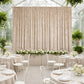 5ft x 20ft Premium Crushed Velvet Backdrop Curtain Beige – Ceiling Drape Panel & Room Divider Curtai