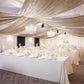 5ft x 20ft Premium Crushed Velvet Backdrop Curtain Beige – Ceiling Drape Panel & Room Divider Curtai
