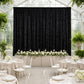 5ft x 20ft Premium Crushed Velvet Backdrop Curtain Black – Ceiling Drape Panel & Room Divider Curtai