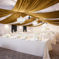 5ft x 20ft Premium Crushed Velvet Backdrop Curtain Gold – Ceiling Drape Panel & Room Divider Curtain