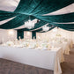 5ft x 20ft Premium Crushed Velvet Backdrop Curtain Hunter Emerald Green – Ceiling Drape Panel & Room