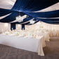5ft x 20ft Premium Crushed Velvet Backdrop Curtain Navy Blue – Ceiling Drape Panel & Room Divider Cu
