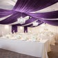5ft x 20ft Premium Crushed Velvet Backdrop Curtain Purple – Ceiling Drape Panel & Room Divider Curta