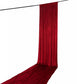 5ft x 20ft Premium Crushed Velvet Backdrop Curtain Red – Ceiling Drape Panel & Room Divider Curtain 