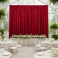 5ft x 20ft Premium Crushed Velvet Backdrop Curtain Red – Ceiling Drape Panel & Room Divider Curtain 