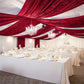 5ft x 20ft Premium Crushed Velvet Backdrop Curtain Red – Ceiling Drape Panel & Room Divider Curtain 