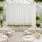 5ft x 20ft Premium Crushed Velvet Backdrop Curtain White – Ceiling Drape Panel & Room Divider Curtai