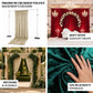 Premium crushed velvet photo booth backdrop curtain featuring rod pocket design for easy hanging
