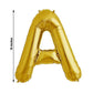 13" shiny metallic gold letter balloon "A