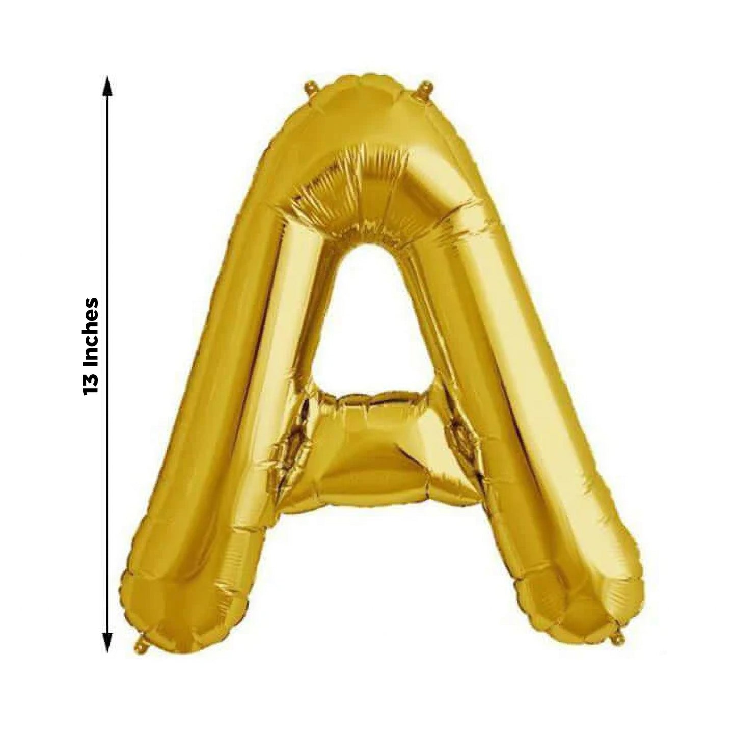 13" shiny metallic gold letter balloon "A