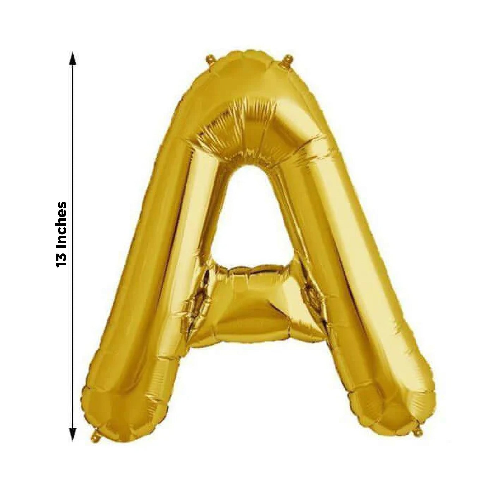 13" shiny metallic gold letter balloon "A