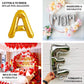 13" Matte Gold Letter and Number Balloons, Mylar Foil Balloons in gold.