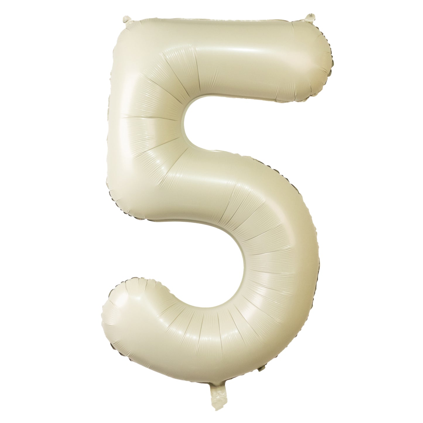 Matte Cream Number Balloons 0-9 – 35" Large Mylar Foil Balloons, Air or Helium Fill