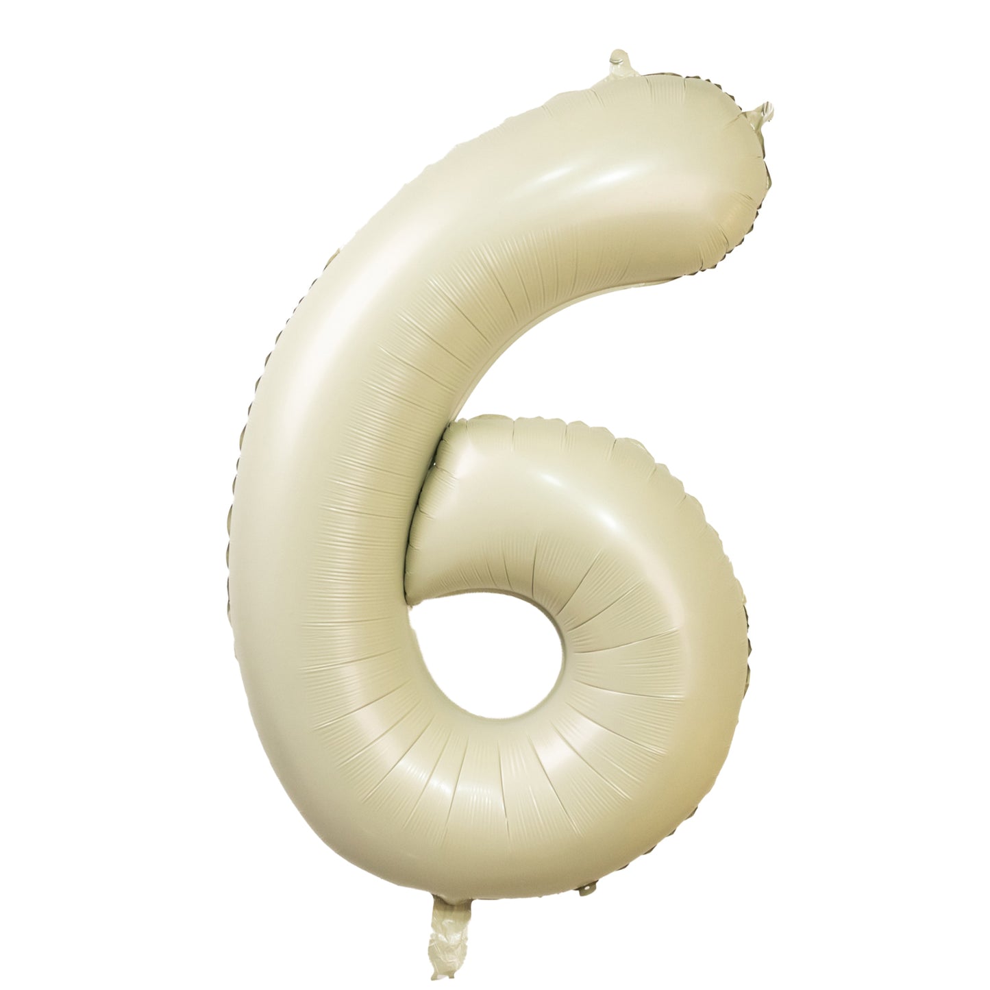 Matte Cream Number Balloons 0-9 – 35" Large Mylar Foil Balloons, Air or Helium Fill