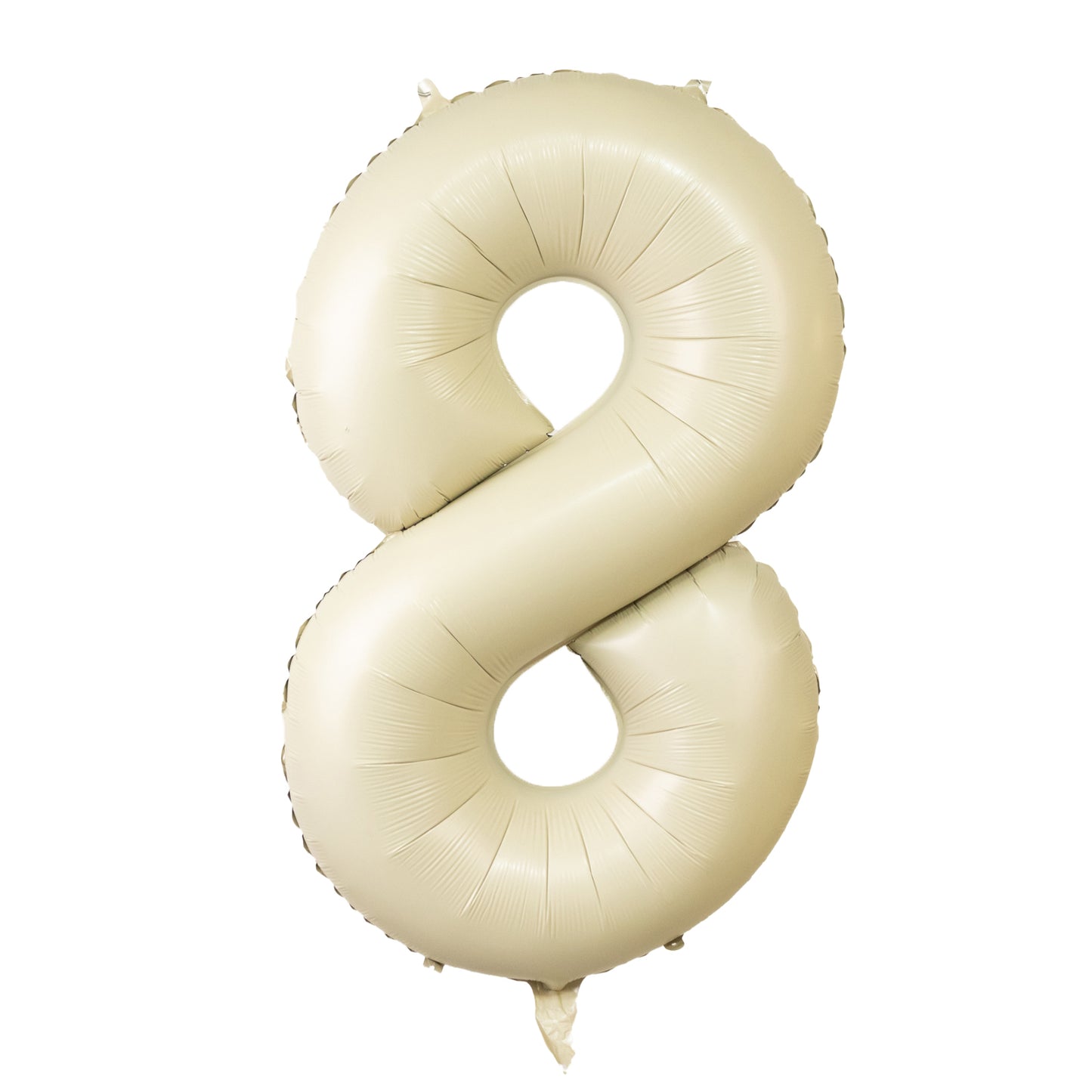 Matte Cream Number Balloons 0-9 – 35" Large Mylar Foil Balloons, Air or Helium Fill