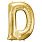 35" Gold Letter and Number Balloons, Shiny Metallic Mylar Foil Helium Air Balloons