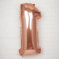 35" Rose Gold Letter and Number Balloons, Shiny Metallic Mylar Foil Helium Air Balloons