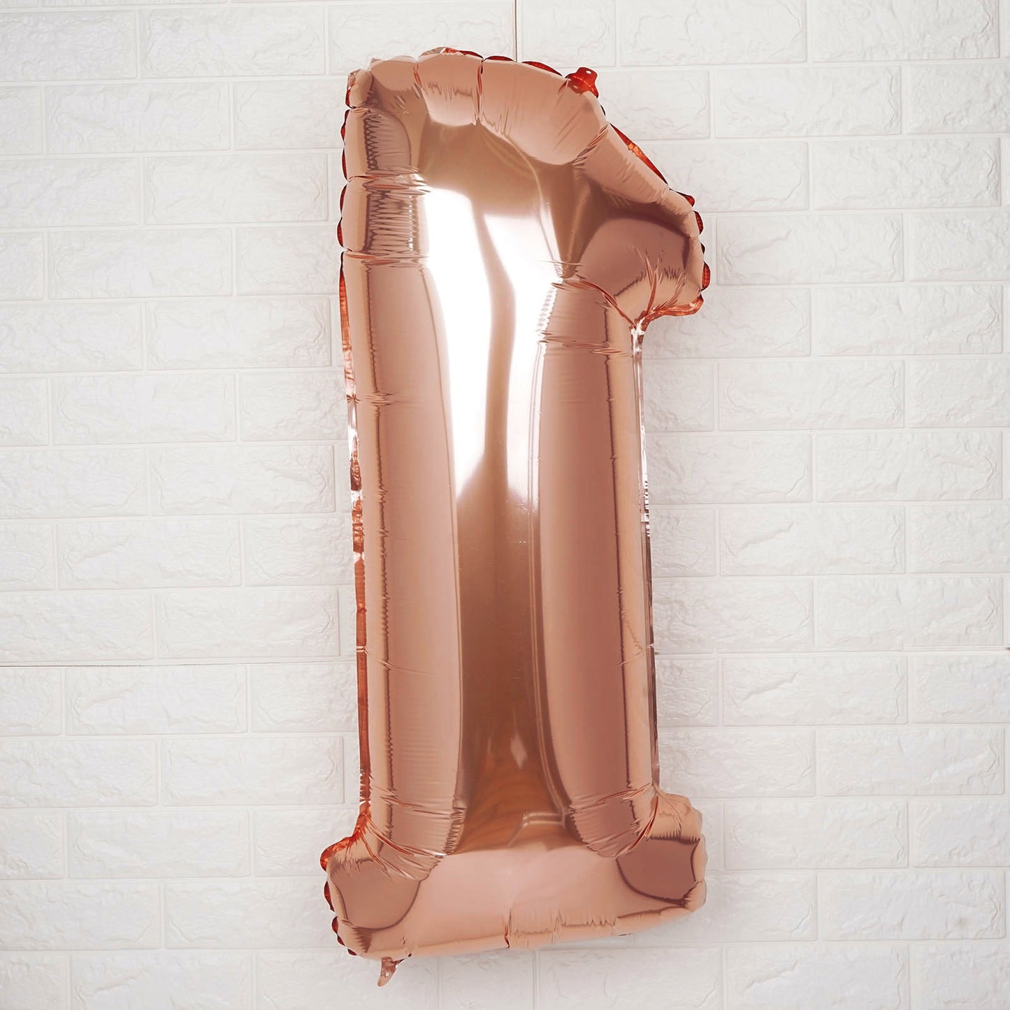 35" Rose Gold Letter and Number Balloons, Shiny Metallic Mylar Foil Helium Air Balloons