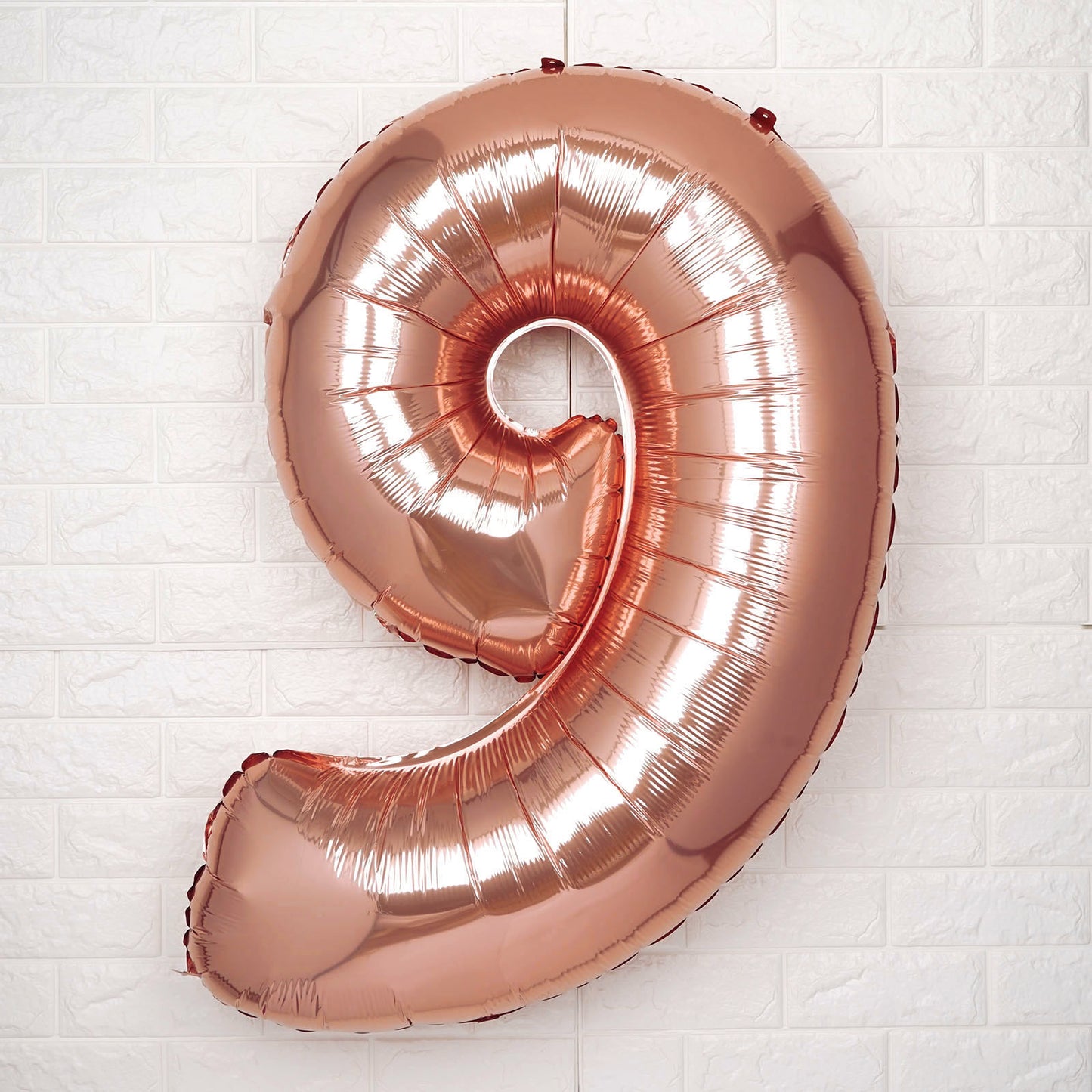 35" Rose Gold Letter and Number Balloons, Shiny Metallic Mylar Foil Helium Air Balloons