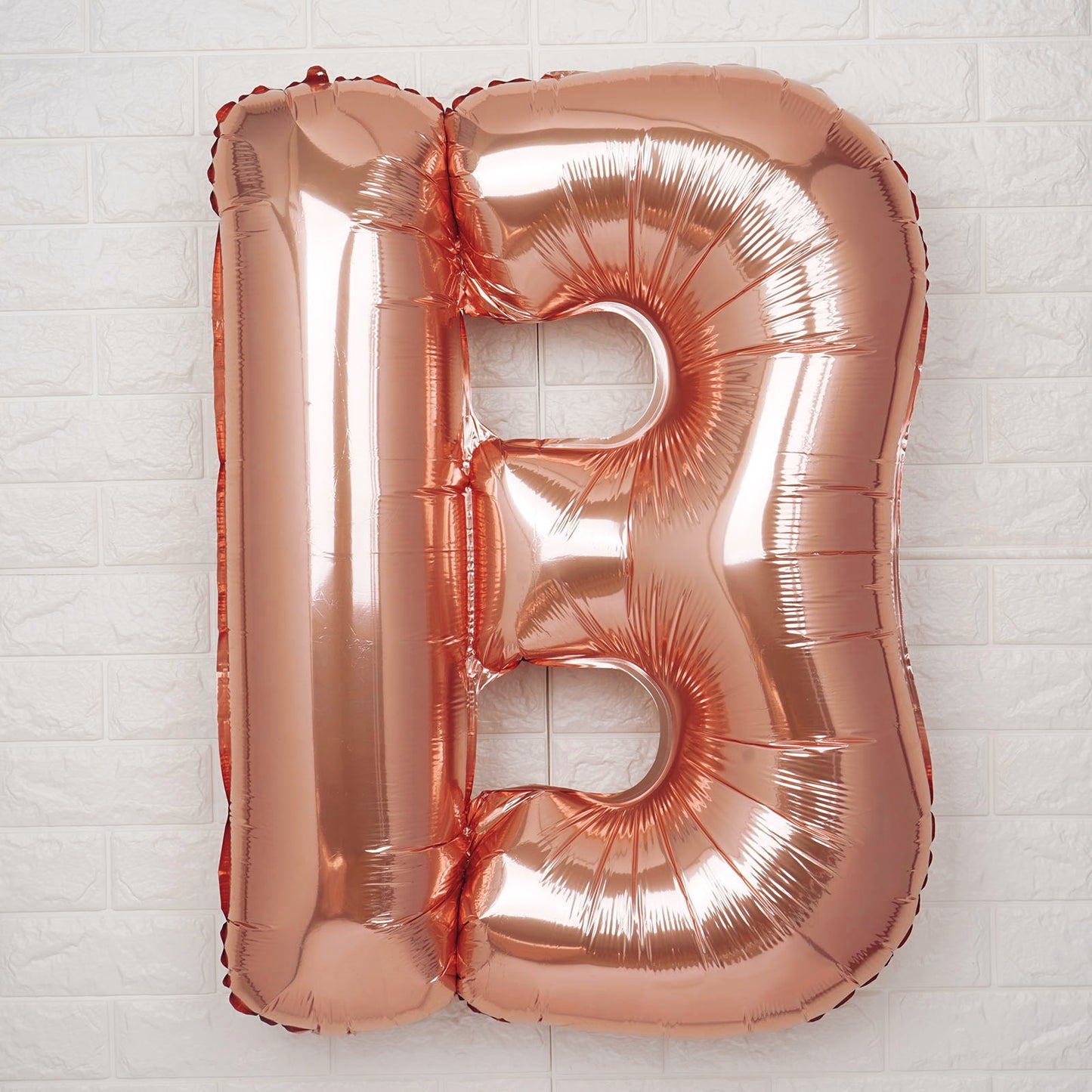 35" Rose Gold Letter and Number Balloons, Shiny Metallic Mylar Foil Helium Air Balloons