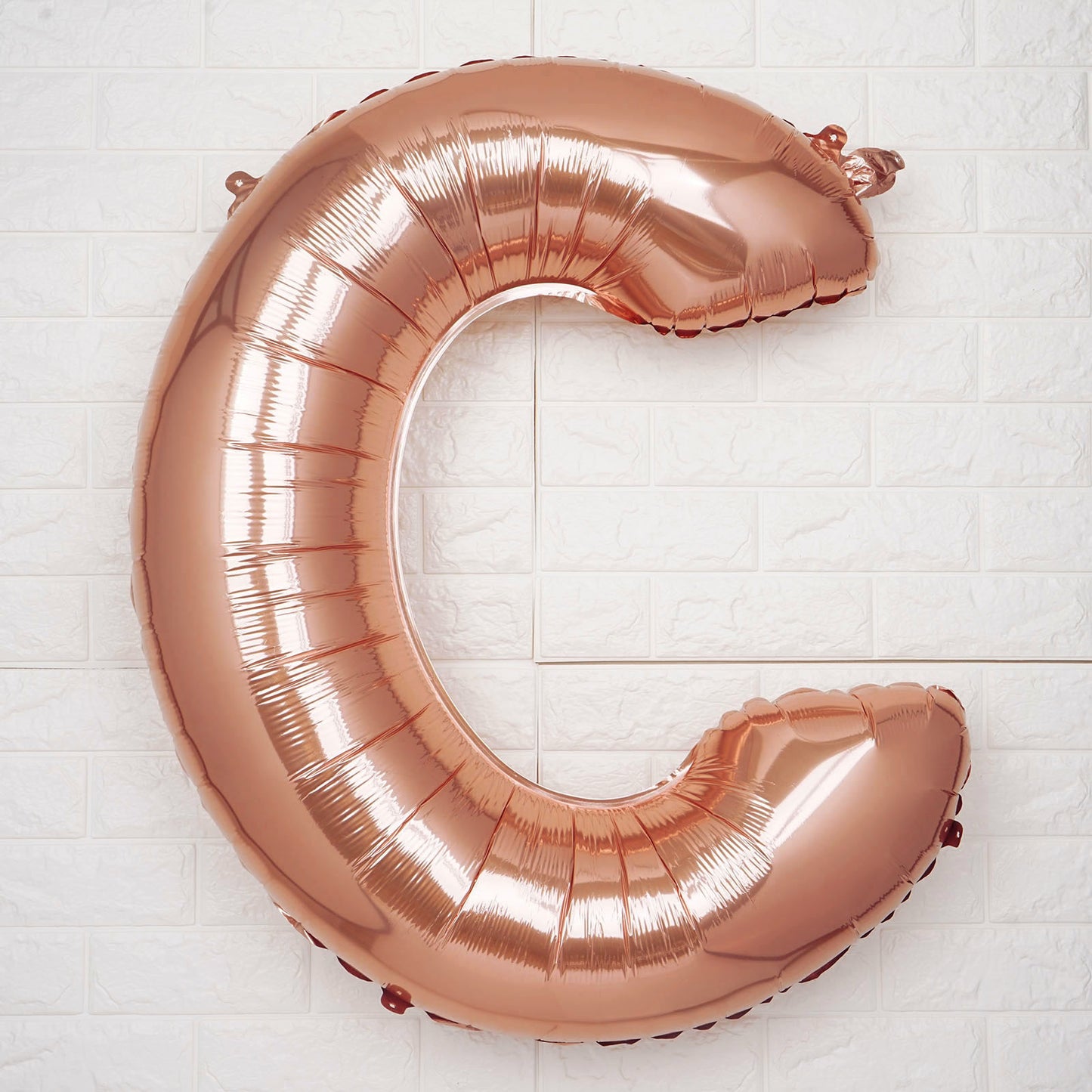35" Rose Gold Letter and Number Balloons, Shiny Metallic Mylar Foil Helium Air Balloons
