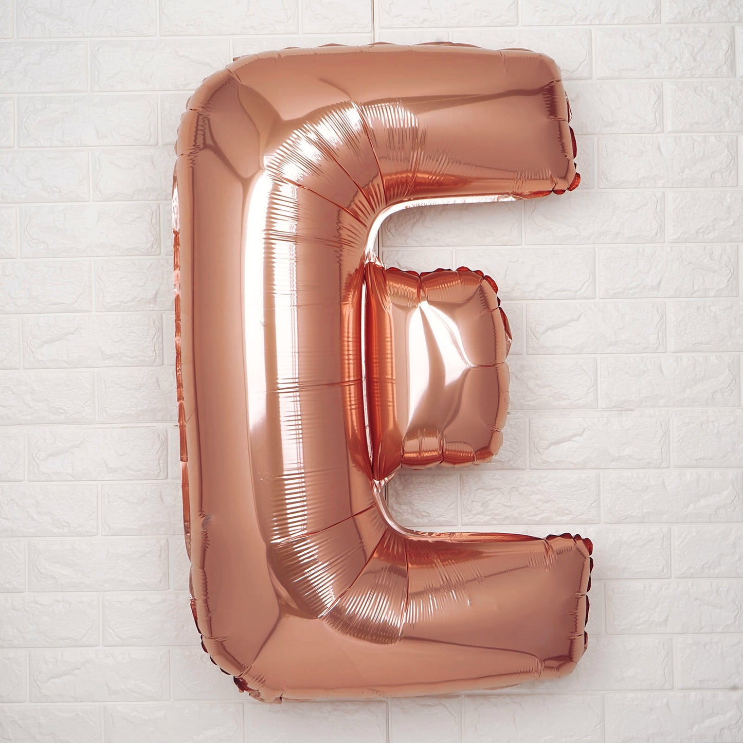 35" Rose Gold Letter and Number Balloons, Shiny Metallic Mylar Foil Helium Air Balloons