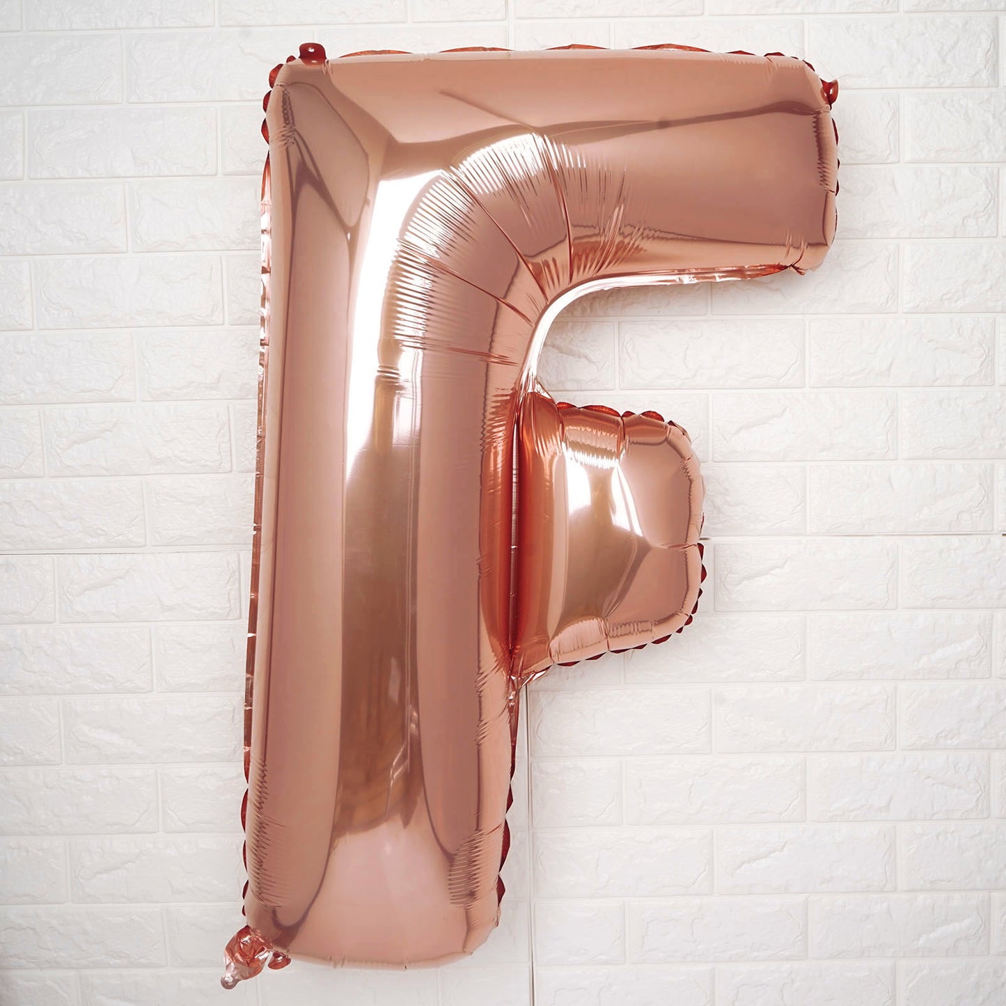 35" Rose Gold Letter and Number Balloons, Shiny Metallic Mylar Foil Helium Air Balloons