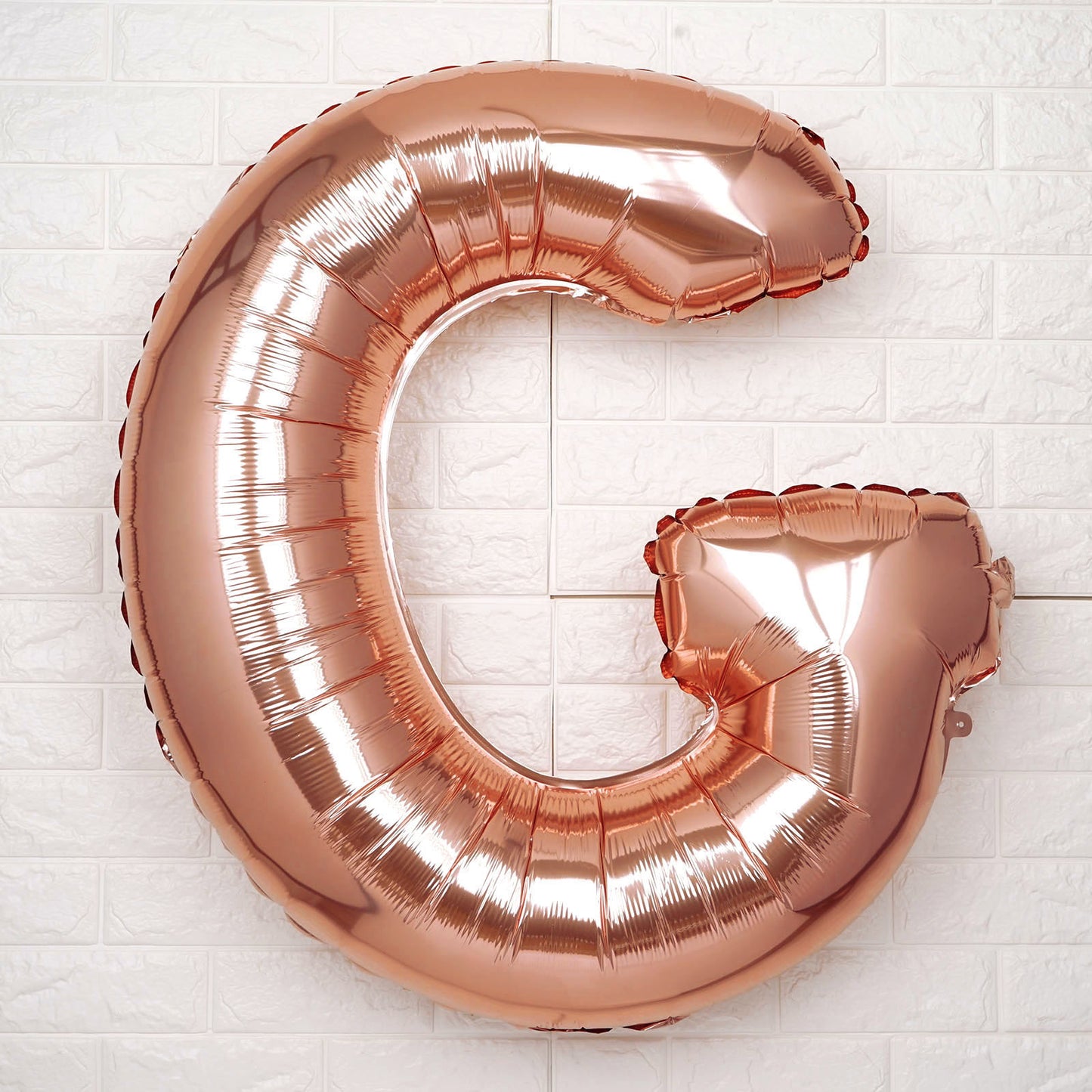 35" Rose Gold Letter and Number Balloons, Shiny Metallic Mylar Foil Helium Air Balloons
