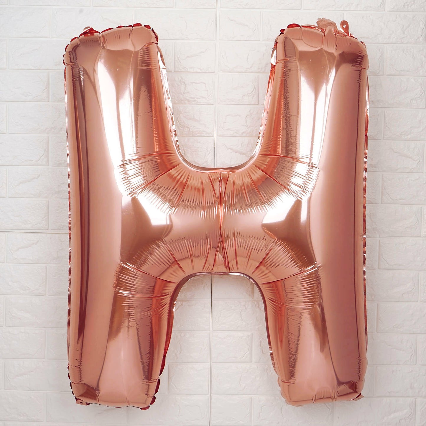 35" Rose Gold Letter and Number Balloons, Shiny Metallic Mylar Foil Helium Air Balloons