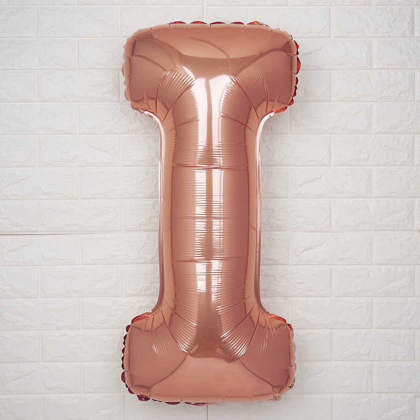 35" Rose Gold Letter and Number Balloons, Shiny Metallic Mylar Foil Helium Air Balloons