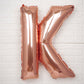 35" Rose Gold Letter and Number Balloons, Shiny Metallic Mylar Foil Helium Air Balloons