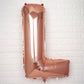 35" Rose Gold Letter and Number Balloons, Shiny Metallic Mylar Foil Helium Air Balloons