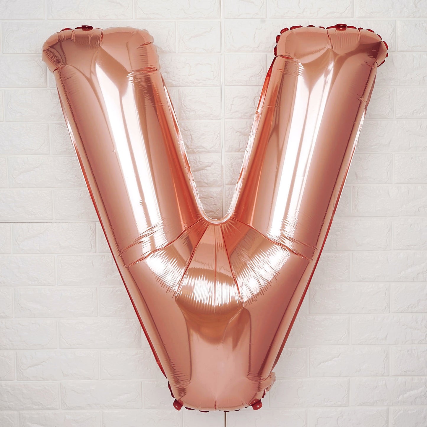 35" Rose Gold Letter and Number Balloons, Shiny Metallic Mylar Foil Helium Air Balloons