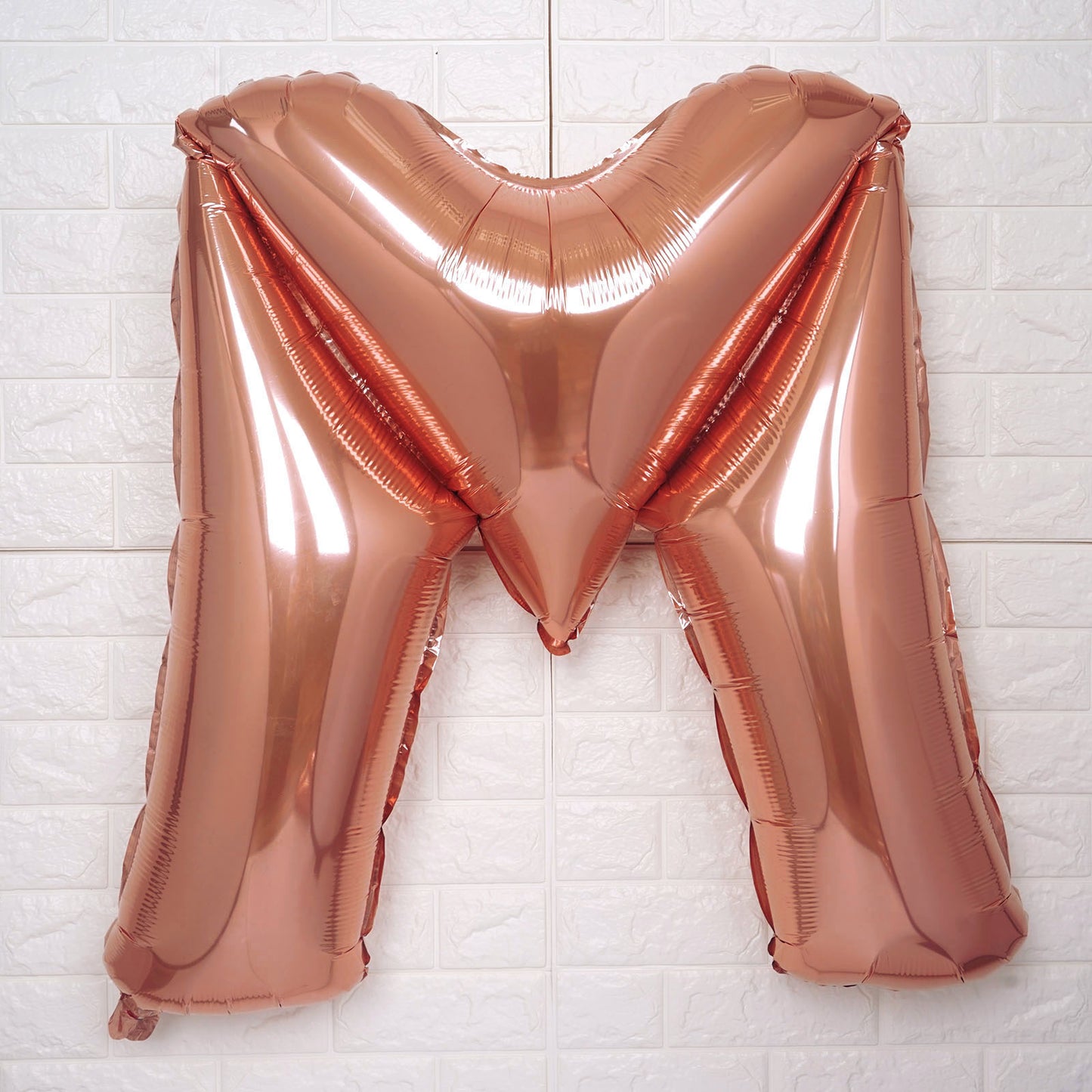35" Rose Gold Letter and Number Balloons, Shiny Metallic Mylar Foil Helium Air Balloons