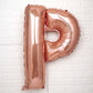 35" Rose Gold Letter and Number Balloons, Shiny Metallic Mylar Foil Helium Air Balloons