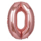 35" Rose Gold Letter and Number Balloons, Shiny Metallic Mylar Foil Helium Air Balloons