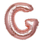 35" Rose Gold Letter and Number Balloons, Shiny Metallic Mylar Foil Helium Air Balloons