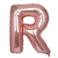 35" Rose Gold Letter and Number Balloons, Shiny Metallic Mylar Foil Helium Air Balloons