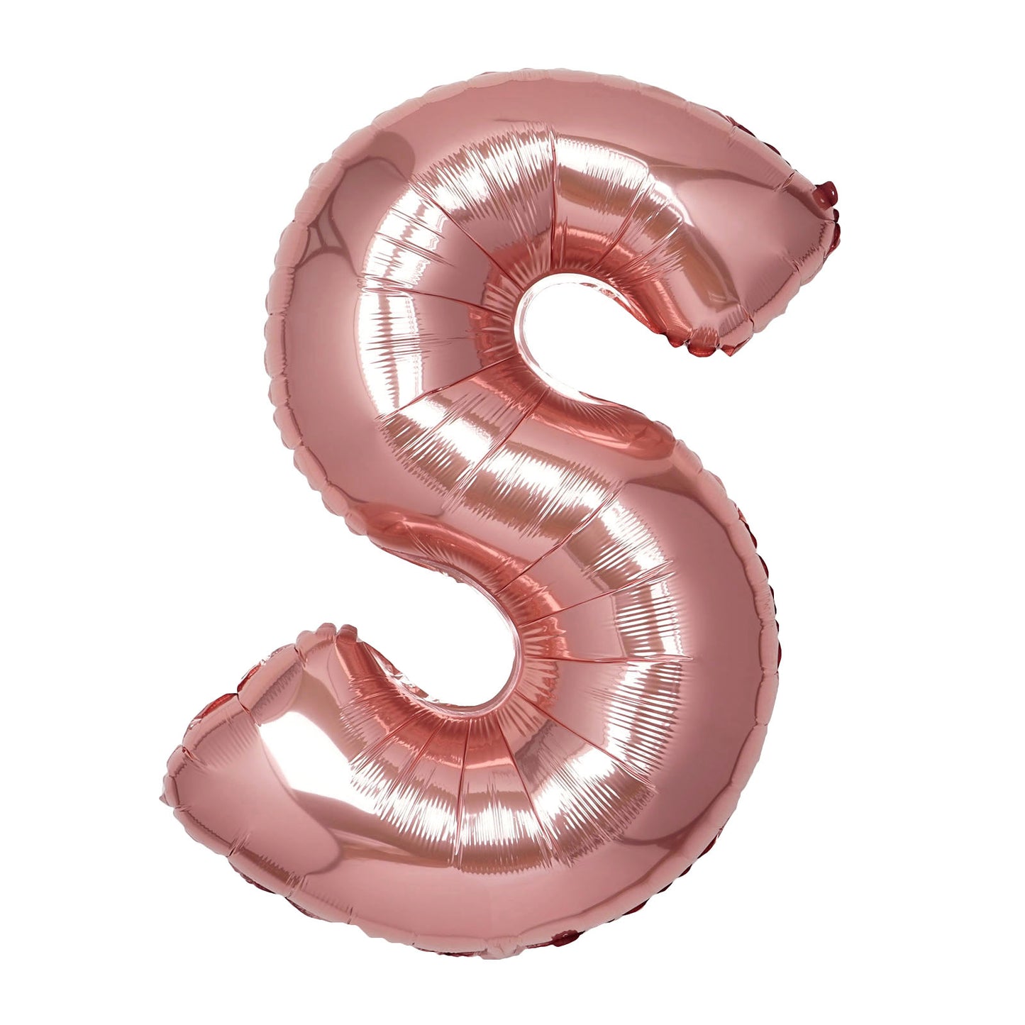 35" Rose Gold Letter and Number Balloons, Shiny Metallic Mylar Foil Helium Air Balloons