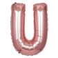35" Rose Gold Letter and Number Balloons, Shiny Metallic Mylar Foil Helium Air Balloons