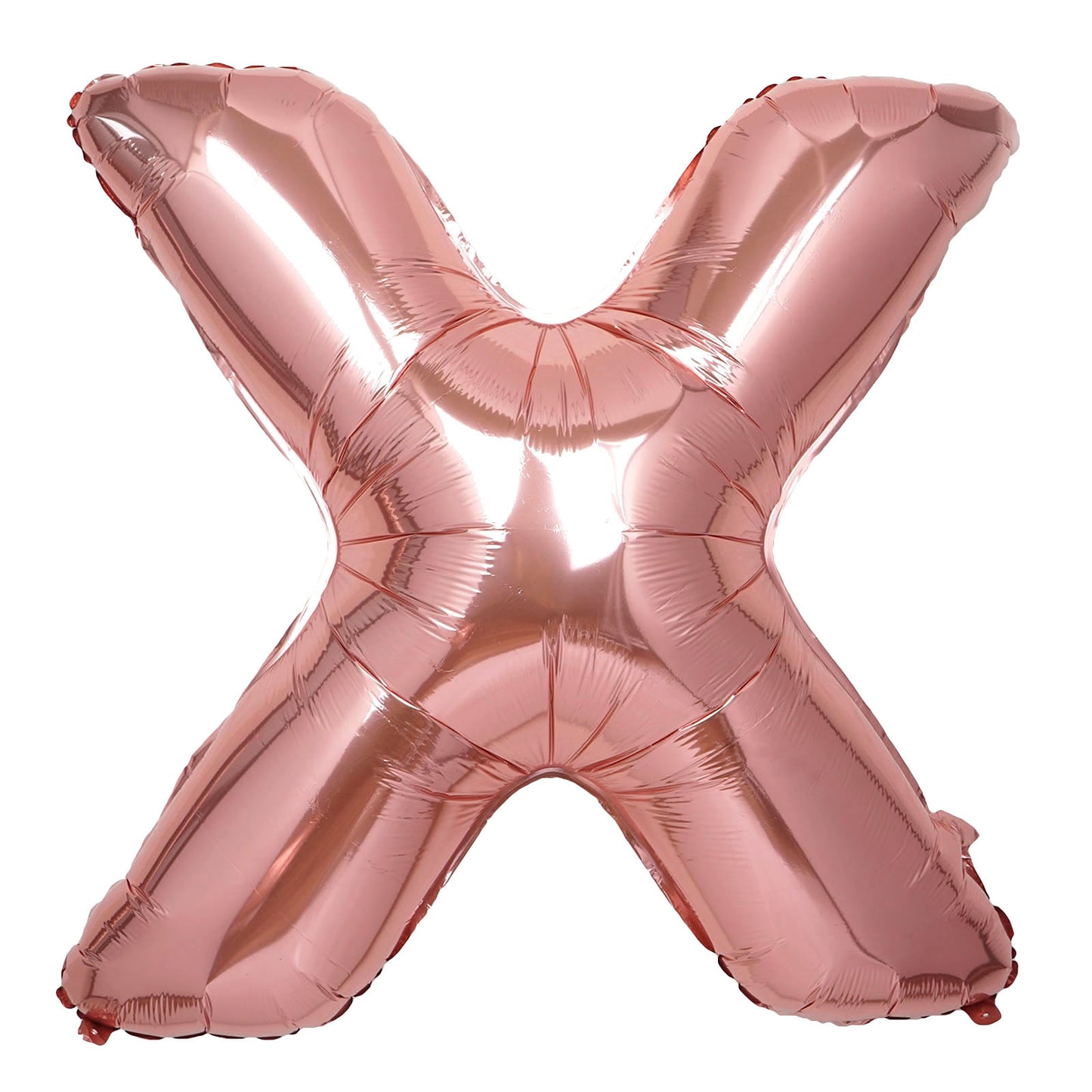 35" Rose Gold Letter and Number Balloons, Shiny Metallic Mylar Foil Helium Air Balloons