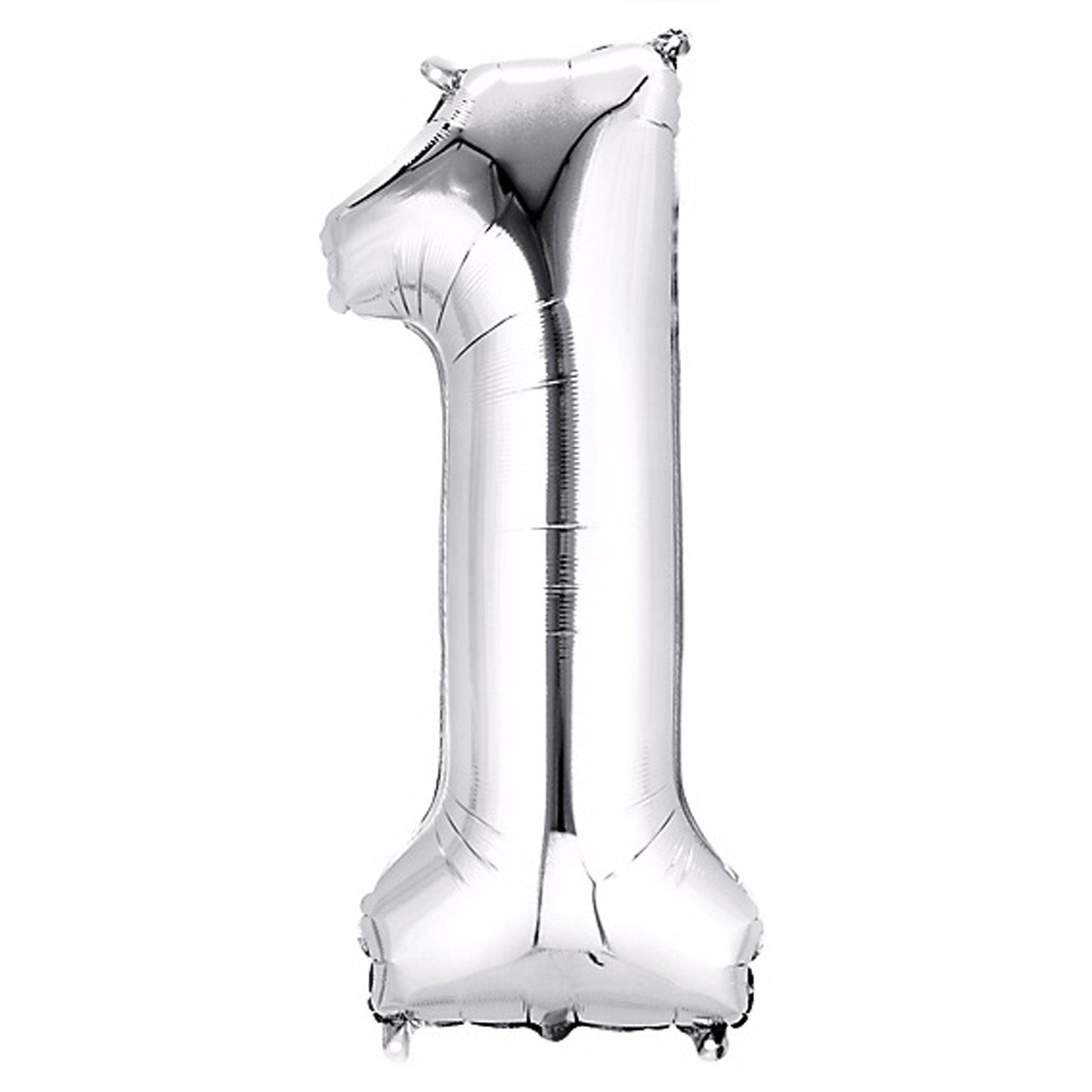 35" Silver Letter and Number Balloons, Shiny Metallic Mylar Foil Helium Air Balloons