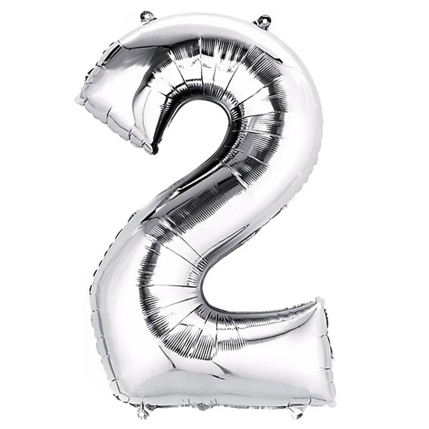 35" Silver Letter and Number Balloons, Shiny Metallic Mylar Foil Helium Air Balloons