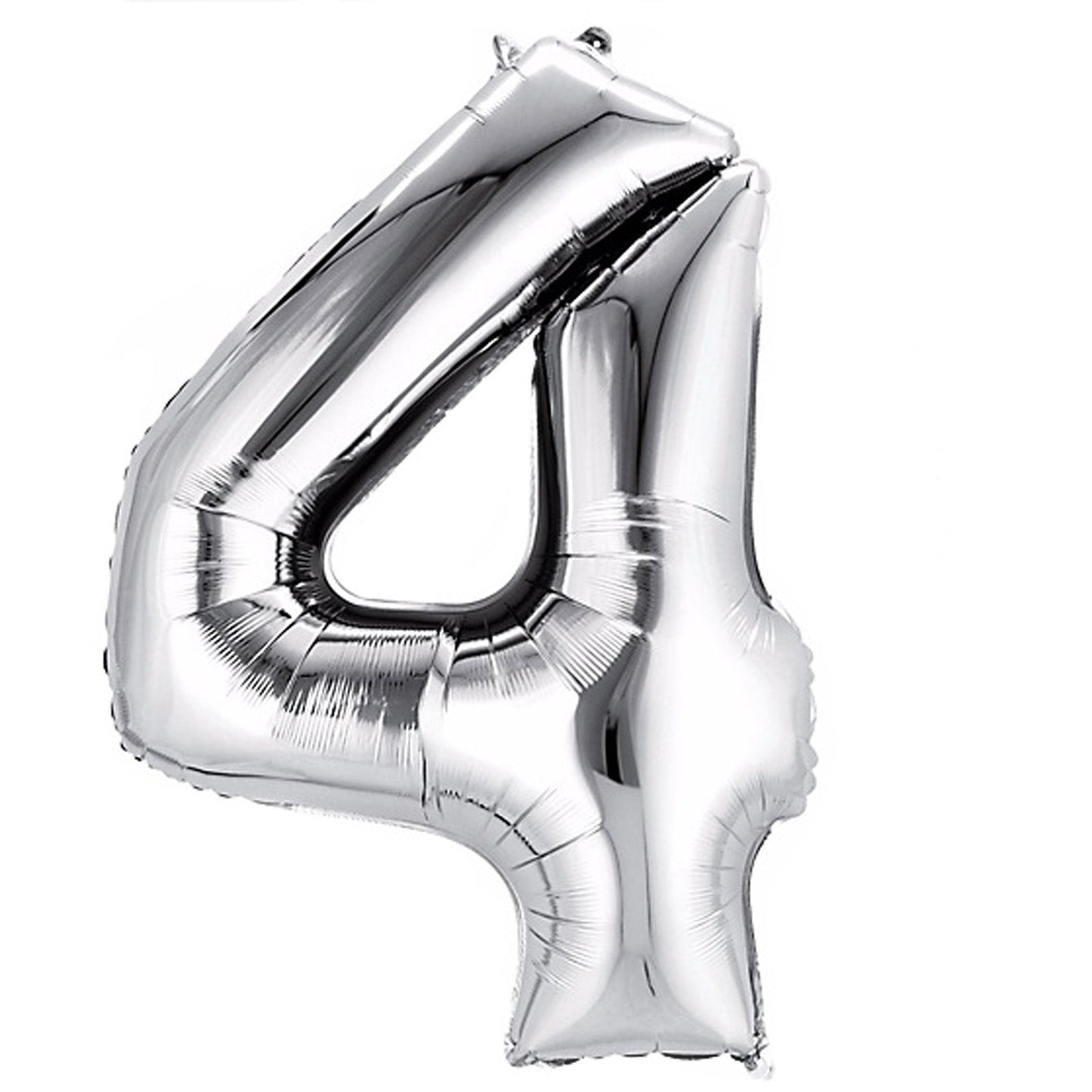 35" Silver Letter and Number Balloons, Shiny Metallic Mylar Foil Helium Air Balloons