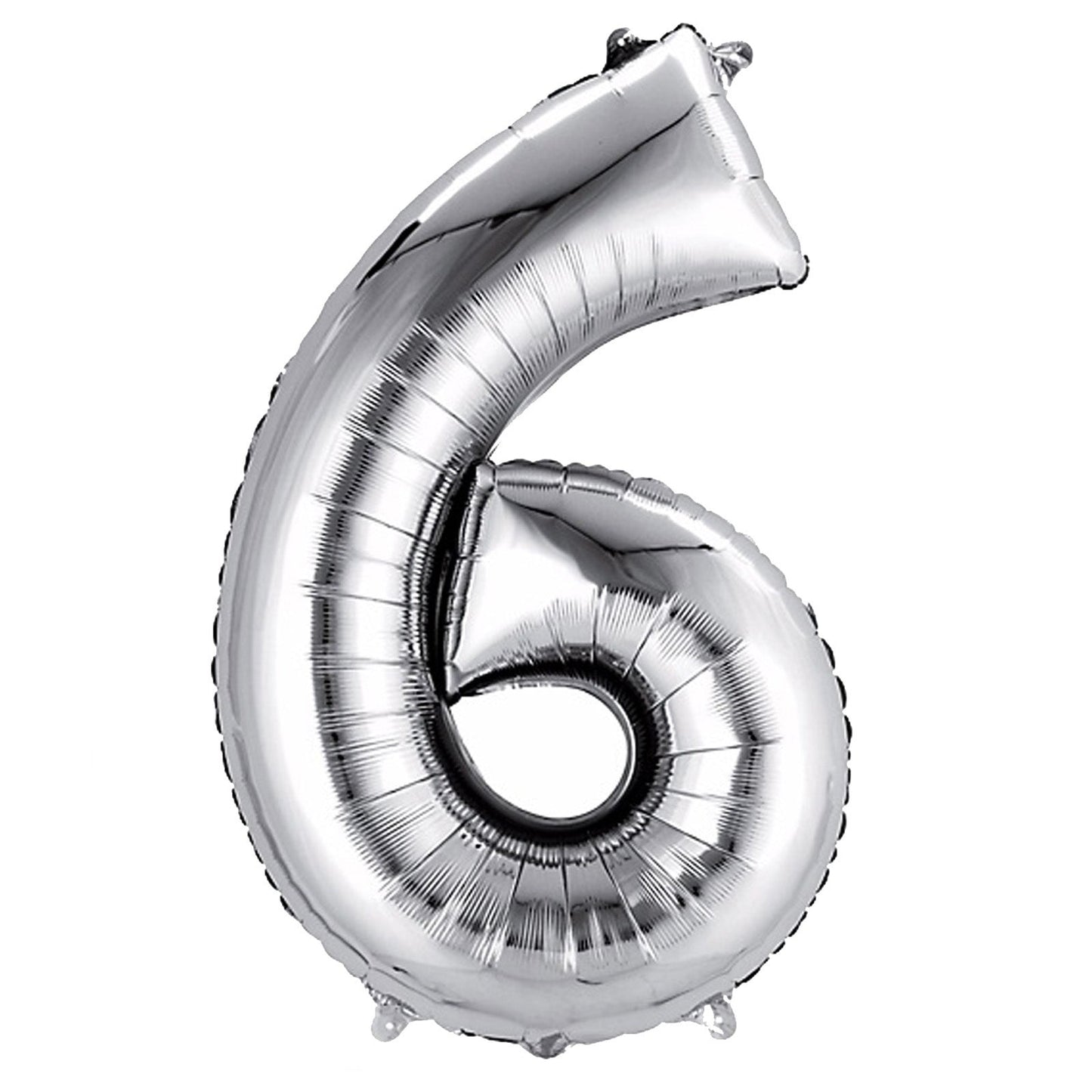 35" Silver Letter and Number Balloons, Shiny Metallic Mylar Foil Helium Air Balloons