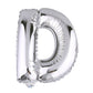 35" Silver Letter and Number Balloons, Shiny Metallic Mylar Foil Helium Air Balloons