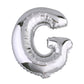 35" Silver Letter and Number Balloons, Shiny Metallic Mylar Foil Helium Air Balloons